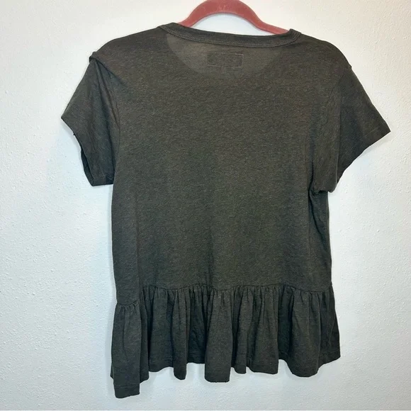 THE GREAT. Gray Ruffle Top Size 1 - Picture 8 of 15